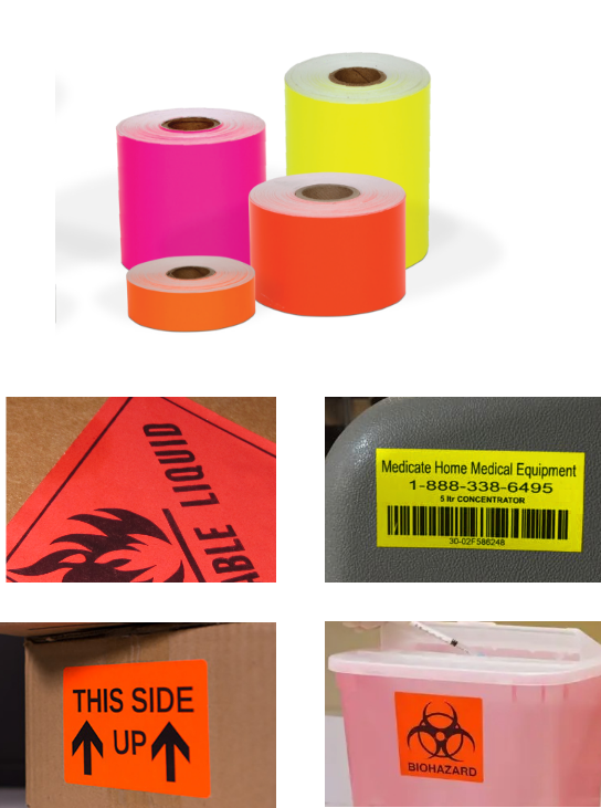 VnM fluorescent vinyl tape examples